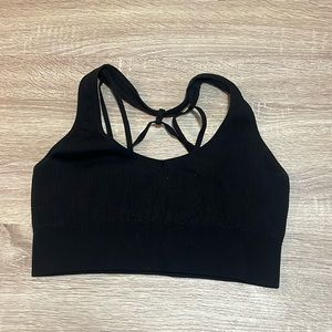 NVGTN Black Galaxy Ribbed Seamless Bra
